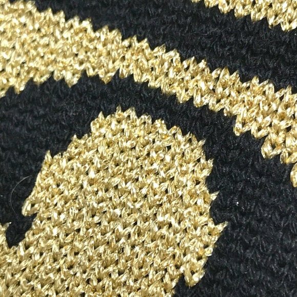 Authentic LOUIS VUITTON M76167 Echarpes Grister Scarf wool Gold x Black - Picture 7 of 10